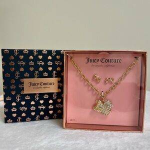 Juicy Couture Gold Heart Necklace Set